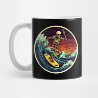 Skeleton Surfing Mug